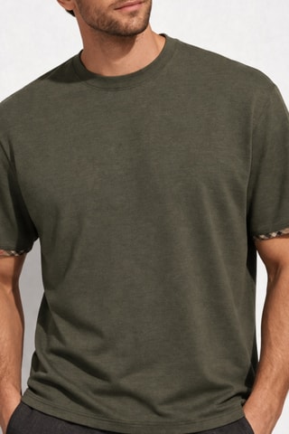 T-shirt Ellison Chk Tr - Vert foncé melangé