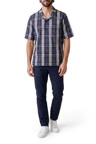 Chemise Elio Chk - Bleu