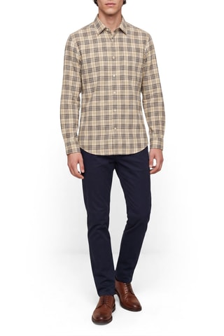 Chemise Claverdon Ls Chk - Beige