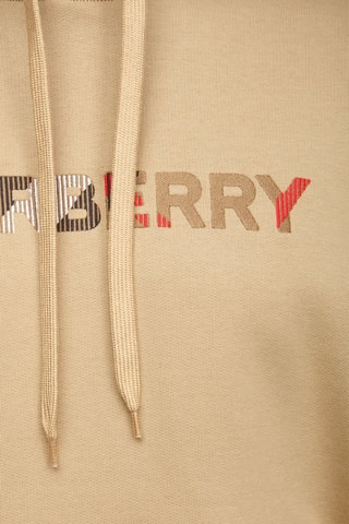 Sweat en coton à capuche - Archive beige