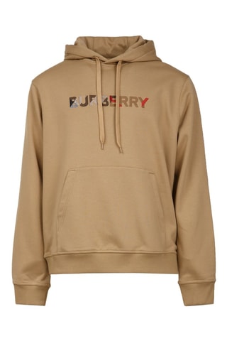 Sweat en coton à capuche - Archive beige