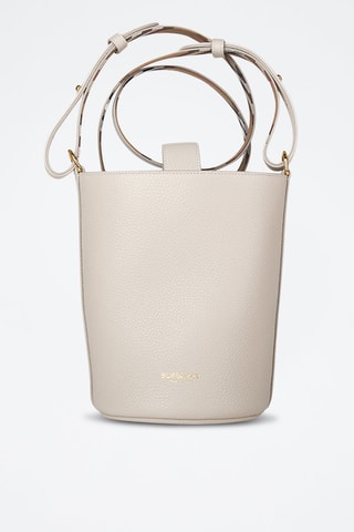 Sac seau en cuir Medium Bucket Lgl - Blanc