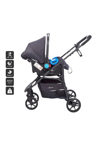 Passeggino Style 3 in 1 Air - Nero, rosa e grigio
