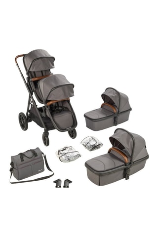 Passeggino doppio Twinner e accessori - Grigio