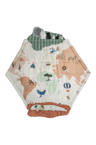 Tappeto multiattività in legno Bianca World - Crema - 100 cm - Dalla nascita