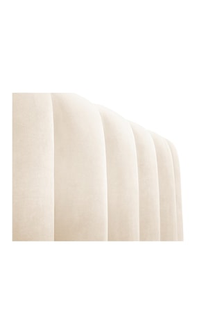 Lit-coffre Gina - Beige - Toucher velours