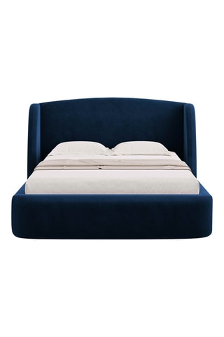 Lit Aude - Bleu roi - Toucher velours