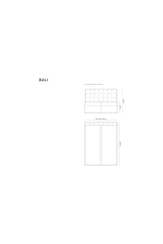 Lit-coffre avec sommier Bali - Beige - Toucher velours