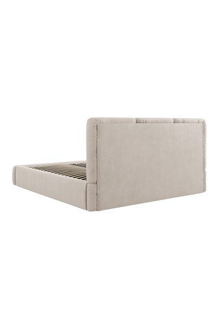 Lit-coffre Nicolas - Beige - Tissu structurel