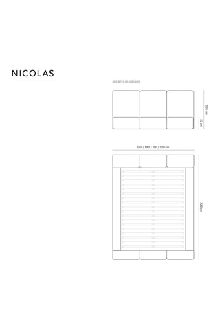 Lit-coffre Nicolas - Beige - Tissu structurel