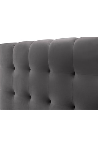 Lit-coffre Bali - Gris - Toucher velours