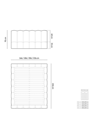 Lit-coffre avec sommier en bois Cameron - Tissu structurel