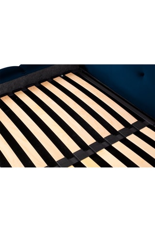 Lit-coffre Bali - Bleu roi - Toucher velours