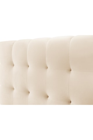 Lit-coffre Bali - Beige clair - Toucher velours