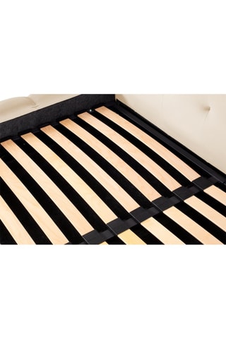 Lit-coffre Bali - Beige clair - Toucher velours