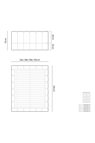 Lit-coffre avec sommier Cameron - Beige - Toucher velours