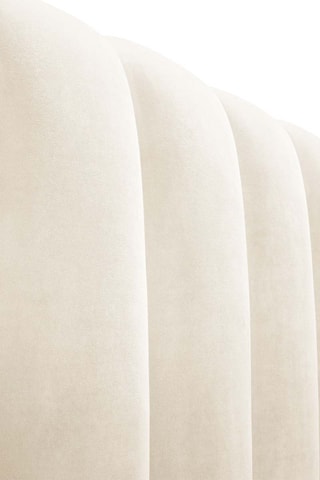 Lit-coffre avec sommier Ludivine - Beige - Toucher velours