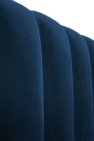 Lit-coffre avec sommier Ludivine - Bleu roi - Toucher velours