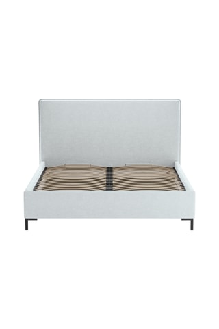 Lit-coffre avec sommier Polly - Ciel - Tissu structurel