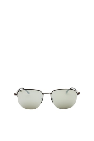 Lunettes de soleil homme - Verres effet miroir - Catégorie 3 - Hugo Boss - Gris et noir