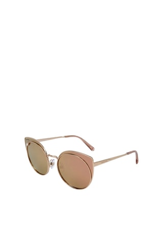 Lunettes de soleil femme ornées de cristaux Swarovski - Verres effet miroir - Catégorie 2 - Swarovski - Rose et doré