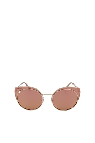 Lunettes de soleil femme ornées de cristaux Swarovski - Verres effet miroir - Catégorie 2 - Swarovski - Rose et doré