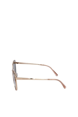 Lunettes de soleil femme ornées de cristaux Swarovski - Verres effet miroir - Catégorie 2 - Swarovski - Rose et doré