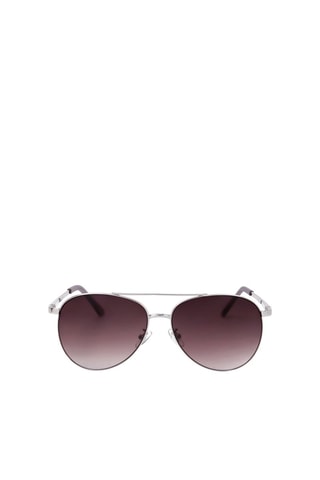 Lunettes de soleil femme - Catégorie 3 - Oscar De La Renta - Marron, violet et argenté
