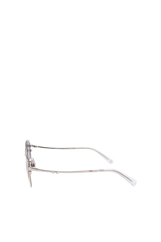 Lunettes de soleil femme - Verres effet miroir - Catégorie 2 - Swarovski - Vert, rose et argenté
