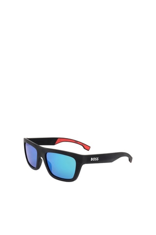 Lunettes de soleil homme - Verres effet miroir - Catégorie 3 - Hugo Boss - Noir