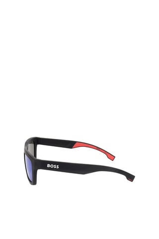 Lunettes de soleil homme - Verres effet miroir - Catégorie 3 - Hugo Boss - Noir
