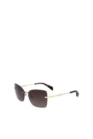 Lunettes de soleil femme - Catégorie 3 - Rag & Bone - Marron et doré