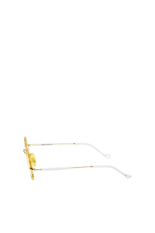 Lunettes de soleil femme - Catégorie 2 - Eyepetizer - Blanc, jaune et doré