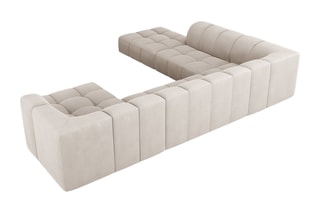 Canapé d’angle gauche modulable panoramique Adams - Beige