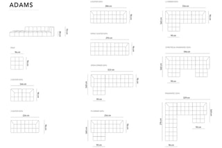 Canapé d’angle gauche modulable panoramique Adams - Beige