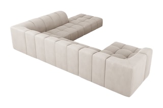 Canapé d’angle droit modulable panoramique Adams - Beige