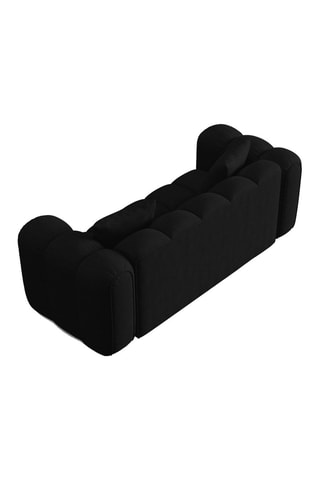 Canapé Clotilde - Noir - 2 places - Revêtement en tissu chenille