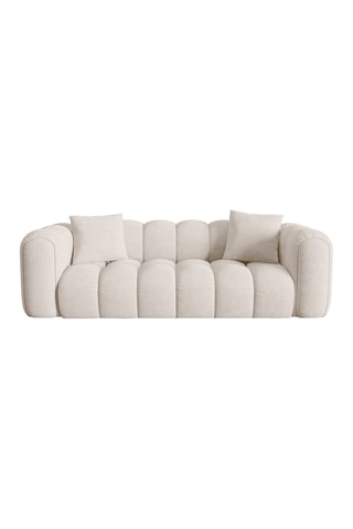 Canapé Clotilde - Beige - 3 places - Tissu chenille
