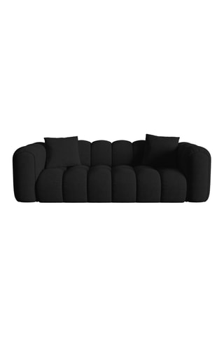 Canapé Clotilde - Noir - 3 places - Revêtement en tissu chenille