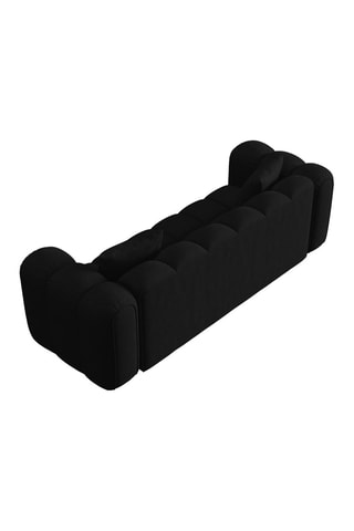 Canapé Clotilde - Noir - 3 places - Revêtement en tissu chenille