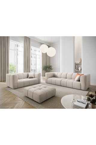 Canapé Adams - Beige - 2 places - Toucher velours