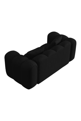 Canapé Elise - Noir - 2 places - En tissu chenille