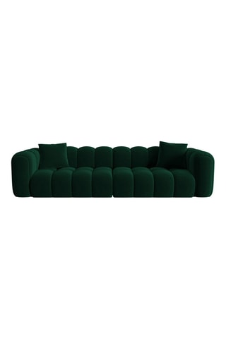 Canapé modulaire en bois Arden - Vert bouteille - 4 places - En tissu velours