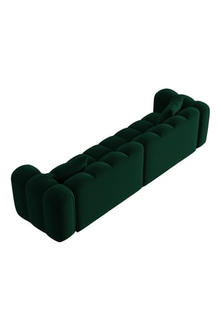 Canapé modulaire en bois Arden - Vert bouteille - 4 places - En tissu velours
