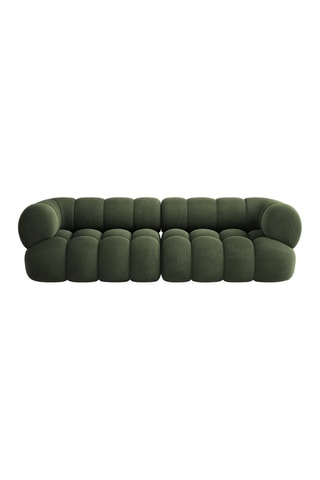 Canapé modulaire Maurice - Vert - 4 places - Toucher velours