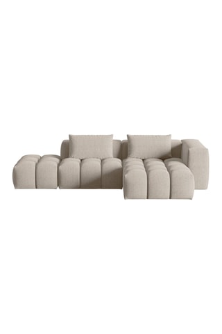 Canapé d'angle droit modulaire Lorella - Sable