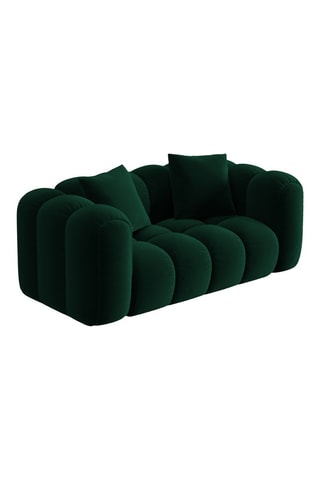 Canapé Astro - Vert bouteille - 2 places - En tissu velours