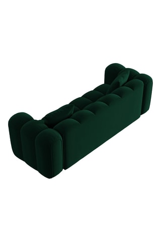 Canapé en bois Arden - Vert bouteille - 3 places - Tissu velours côtelé