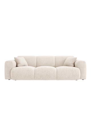 Canapé Theo - Beige clair - 3 places - En tissu chenille
