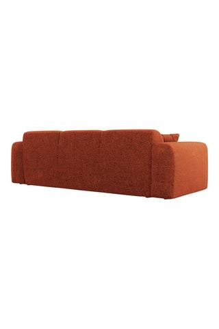 Canapé Theo - Rouge brique - 3 places - En tissu chenille
